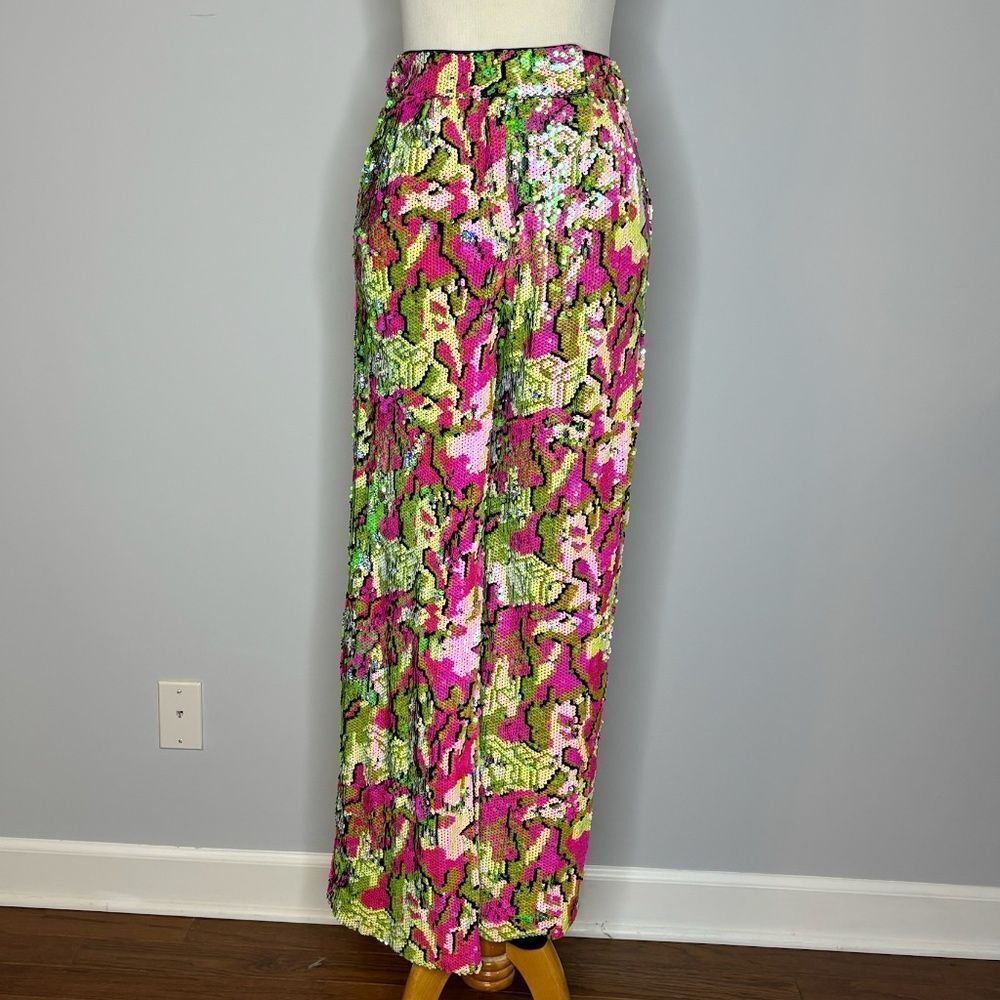 Nasty Gal- Premium Multi Sequin Wide Leg Trouser